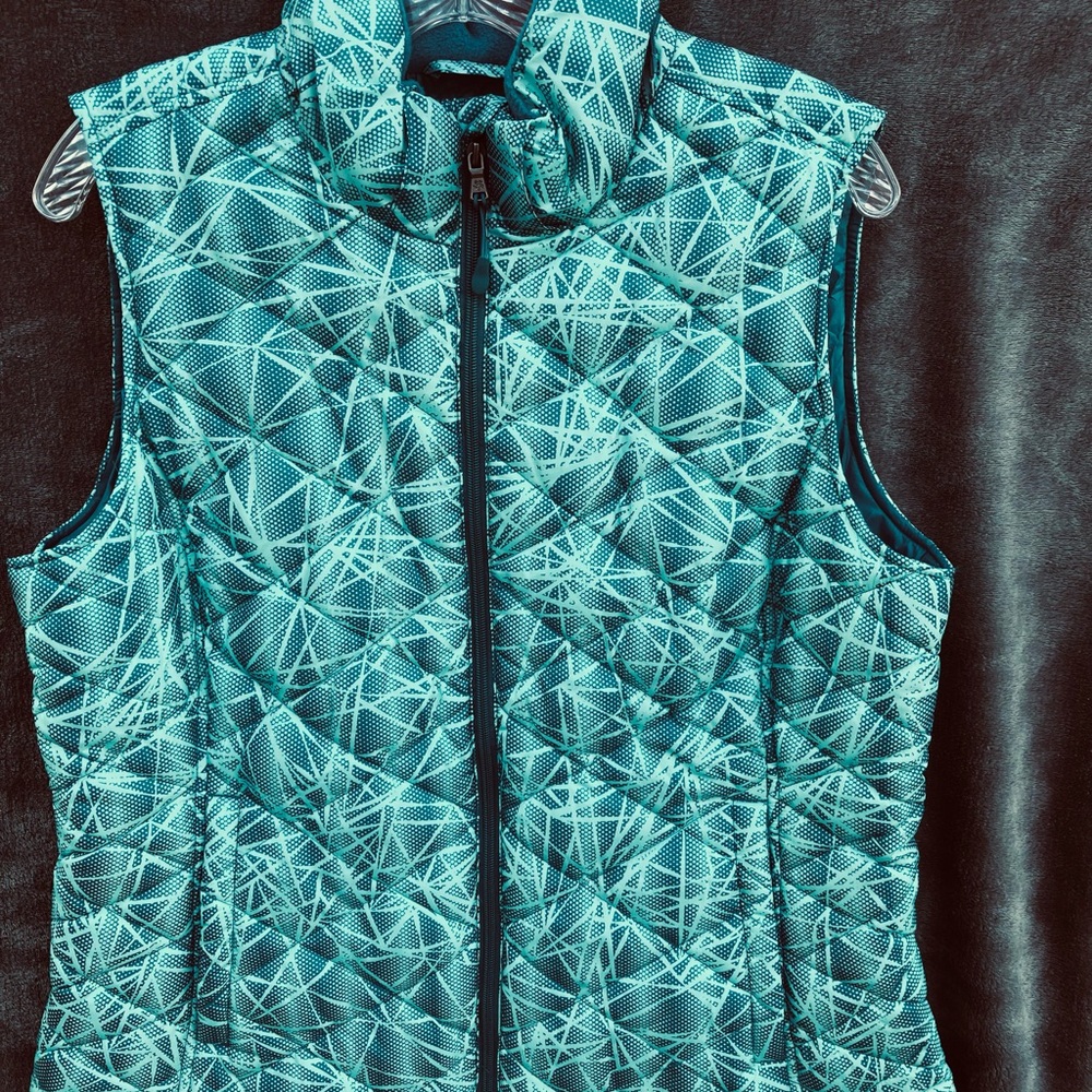 tek gear Teal Geometric Quilted Vest - Women's